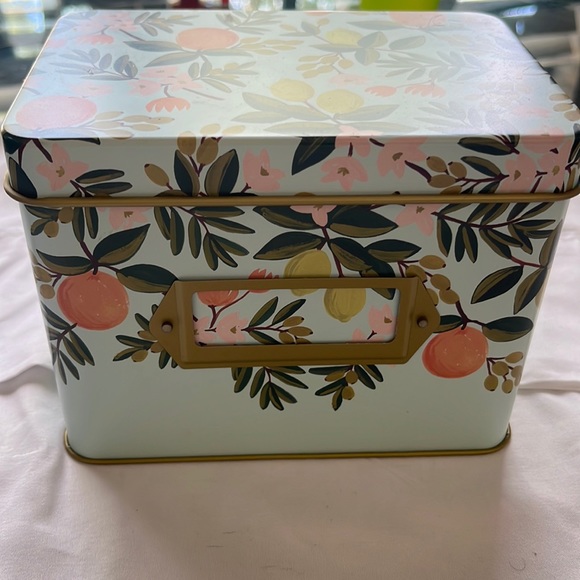 Rifle Paper Co Recipe Tin- Florida Orange Grove Print - Picture 1 of 6